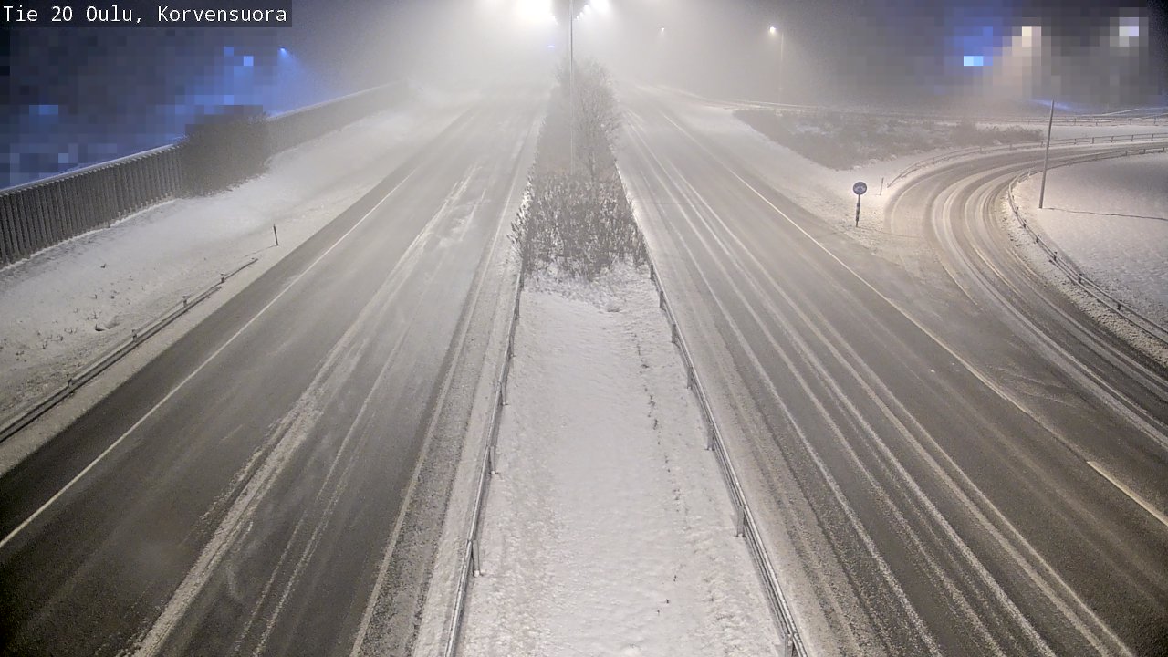 Weather Camera Image Väg 20 Uleåborg Korvensuora, Oulu, Pohjois-Pohjanmaa