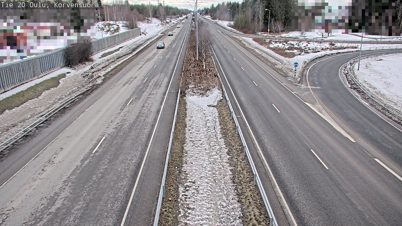 Weather Camera Image Road 20 Oulu Korvensuora, Oulu, Pohjois-Pohjanmaa