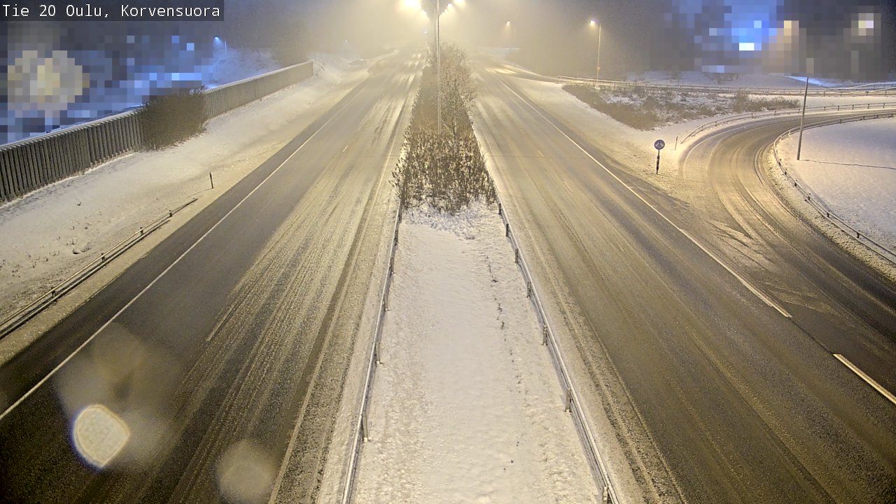 Weather Camera Image Väg 20 Uleåborg Korvensuora, Oulu, Pohjois-Pohjanmaa