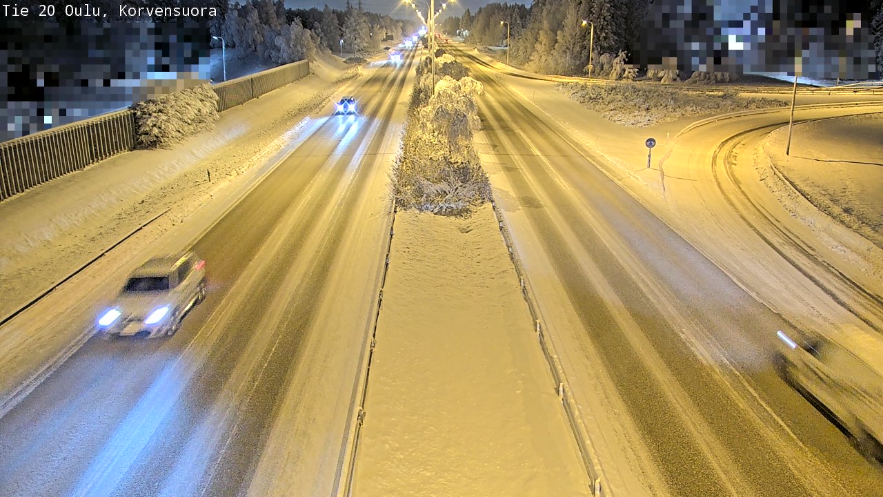 Weather Camera Image Väg 20 Uleåborg Korvensuora, Oulu, Pohjois-Pohjanmaa