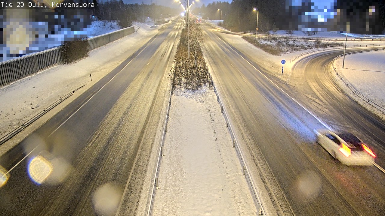 Weather Camera Image Väg 20 Uleåborg Korvensuora, Oulu, Pohjois-Pohjanmaa