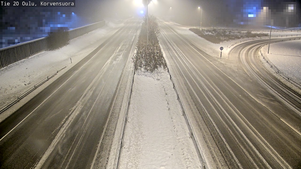 Weather Camera Image Väg 20 Uleåborg Korvensuora, Oulu, Pohjois-Pohjanmaa