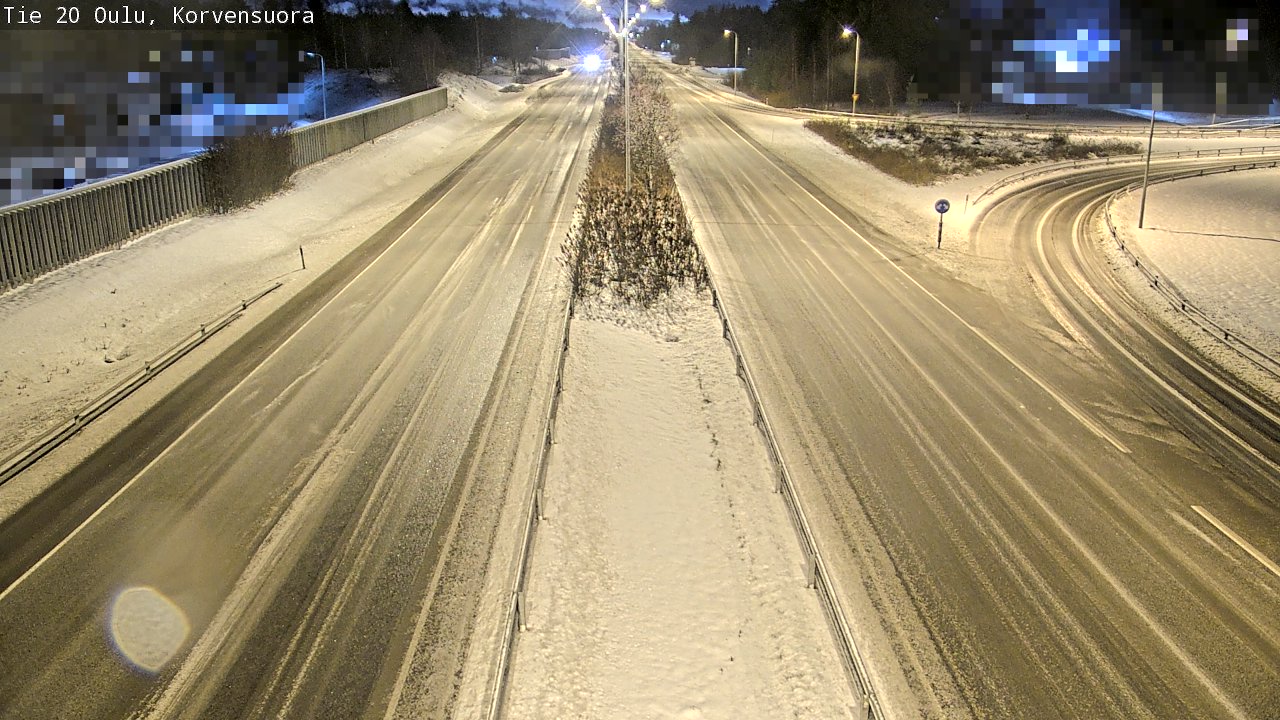 Weather Camera Image Väg 20 Uleåborg Korvensuora, Oulu, Pohjois-Pohjanmaa