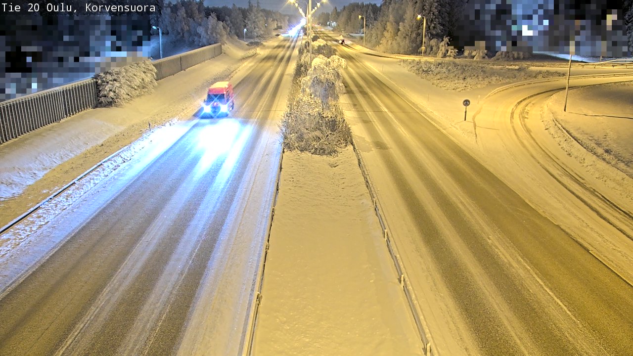 Weather Camera Image Väg 20 Uleåborg Korvensuora, Oulu, Pohjois-Pohjanmaa