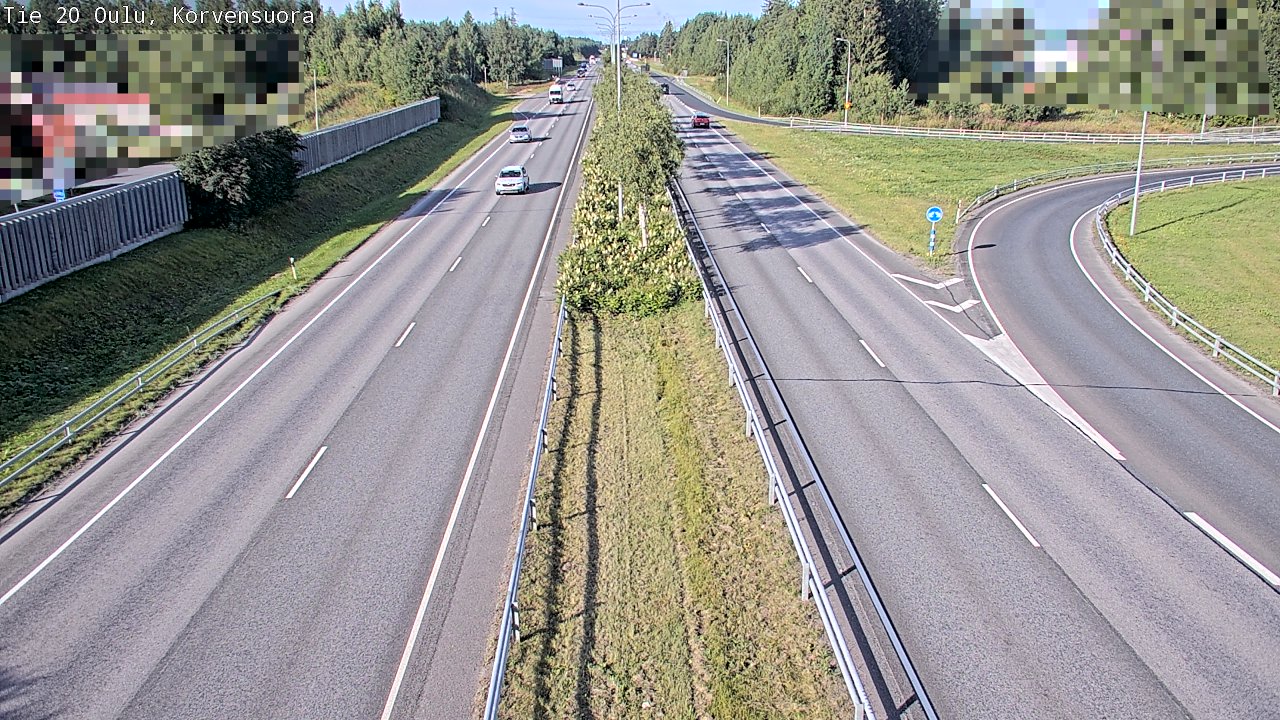 Weather Camera Image Väg 20 Uleåborg Korvensuora, Oulu, Pohjois-Pohjanmaa