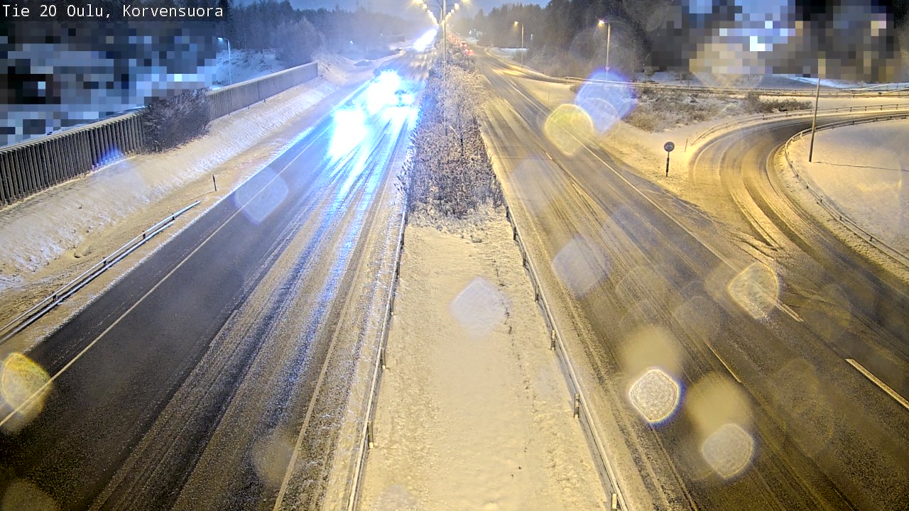 Weather Camera Image Väg 20 Uleåborg Korvensuora, Oulu, Pohjois-Pohjanmaa