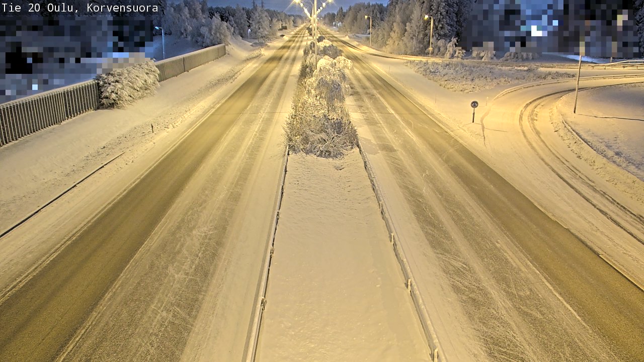 Weather Camera Image Road 20 Oulu Korvensuora, Oulu, Pohjois-Pohjanmaa
