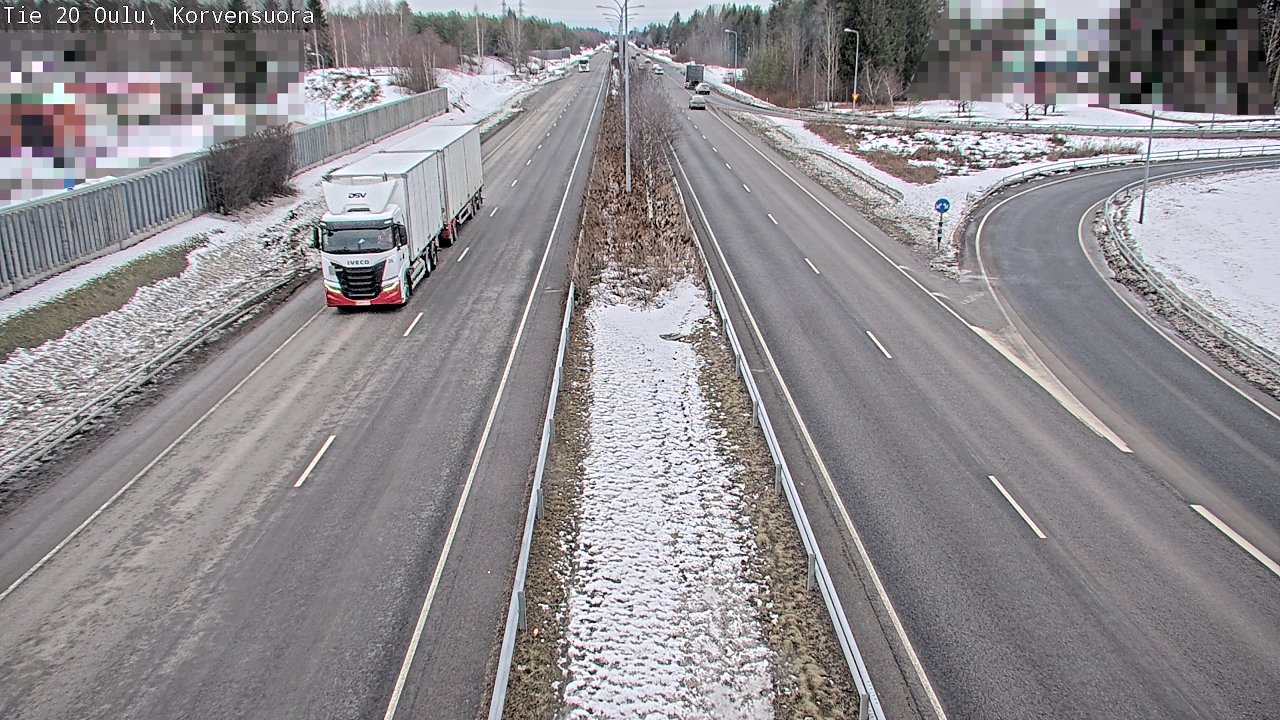 Weather Camera Image Road 20 Oulu Korvensuora, Oulu, Pohjois-Pohjanmaa
