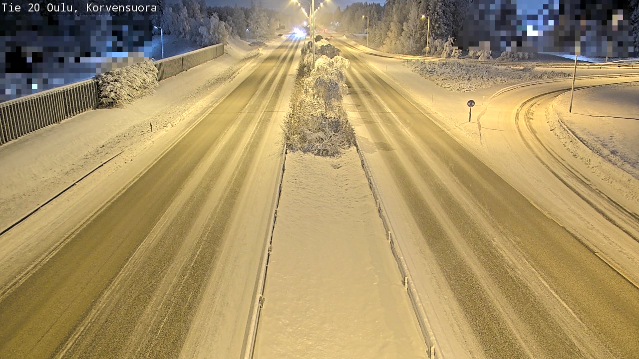 Weather Camera Image Väg 20 Uleåborg Korvensuora, Oulu, Pohjois-Pohjanmaa