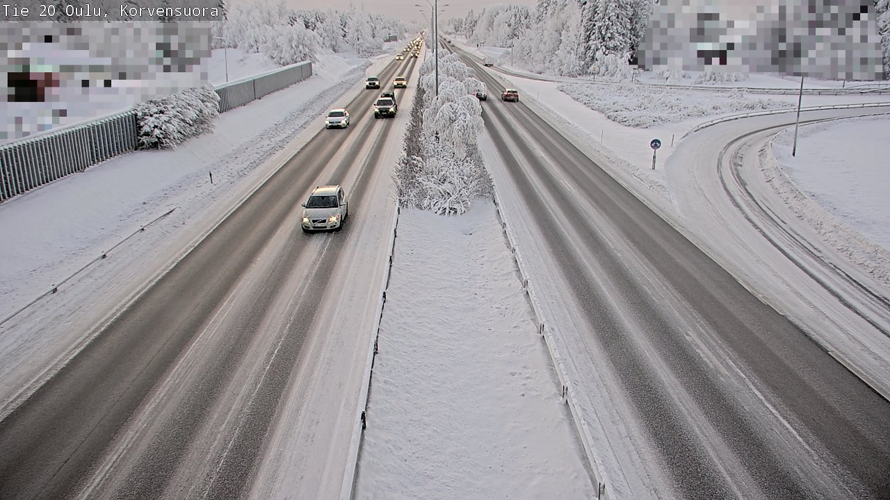 Weather Camera Image Väg 20 Uleåborg Korvensuora, Oulu, Pohjois-Pohjanmaa