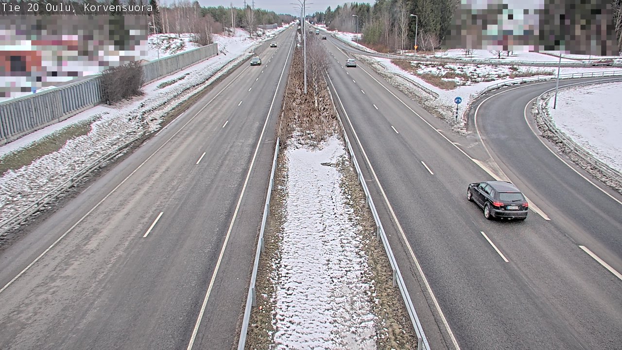 Weather Camera Image Väg 20 Uleåborg Korvensuora, Oulu, Pohjois-Pohjanmaa