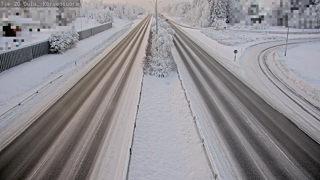 Weather Camera Image Väg 20 Uleåborg Korvensuora, Oulu, Pohjois-Pohjanmaa
