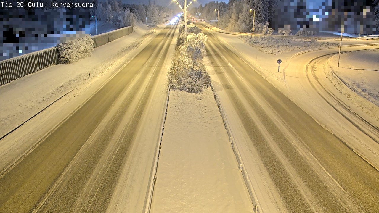 Weather Camera Image Väg 20 Uleåborg Korvensuora, Oulu, Pohjois-Pohjanmaa