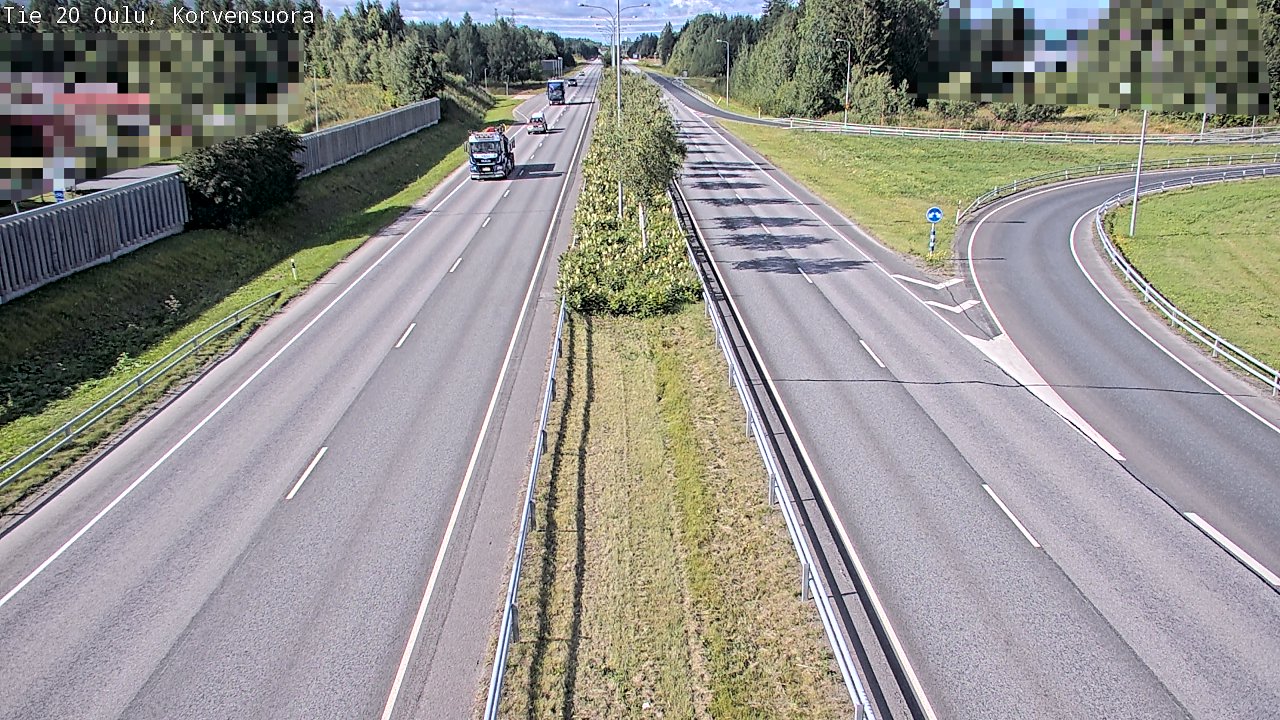 Kelikamerat Kuva Tie 20 Oulu Korvensuora, Oulu, Pohjois-Pohjanmaa