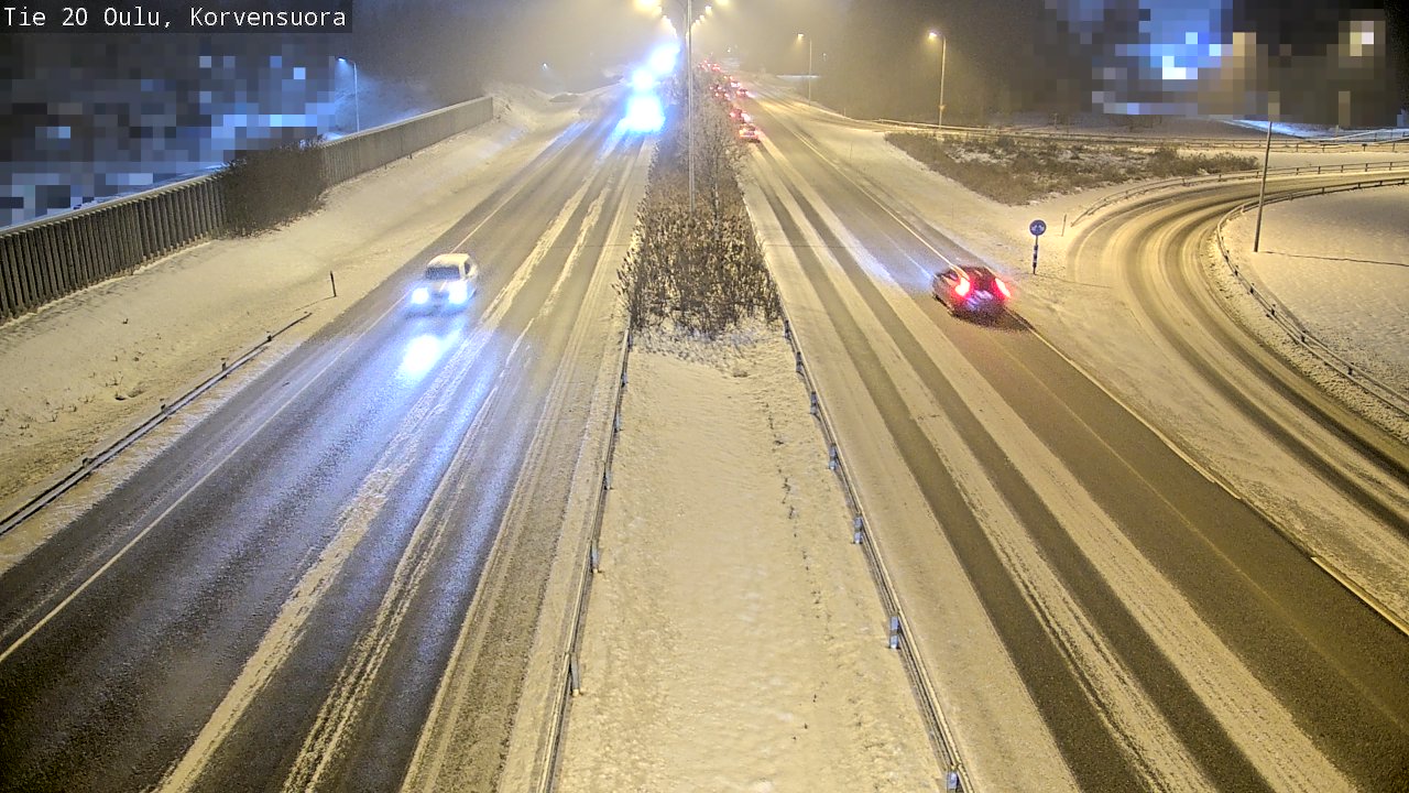 Weather Camera Image Väg 20 Uleåborg Korvensuora, Oulu, Pohjois-Pohjanmaa
