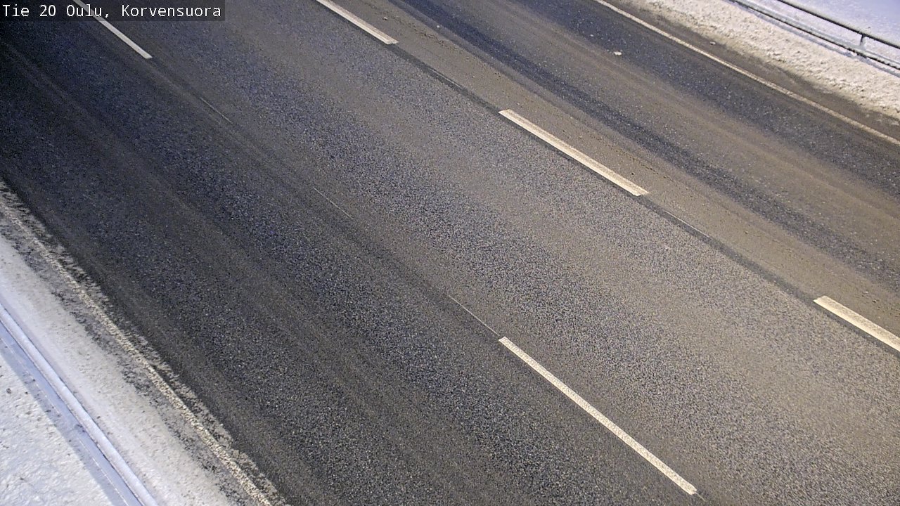 Weather Camera Image Väg 20 Uleåborg Korvensuora, Oulu, Pohjois-Pohjanmaa