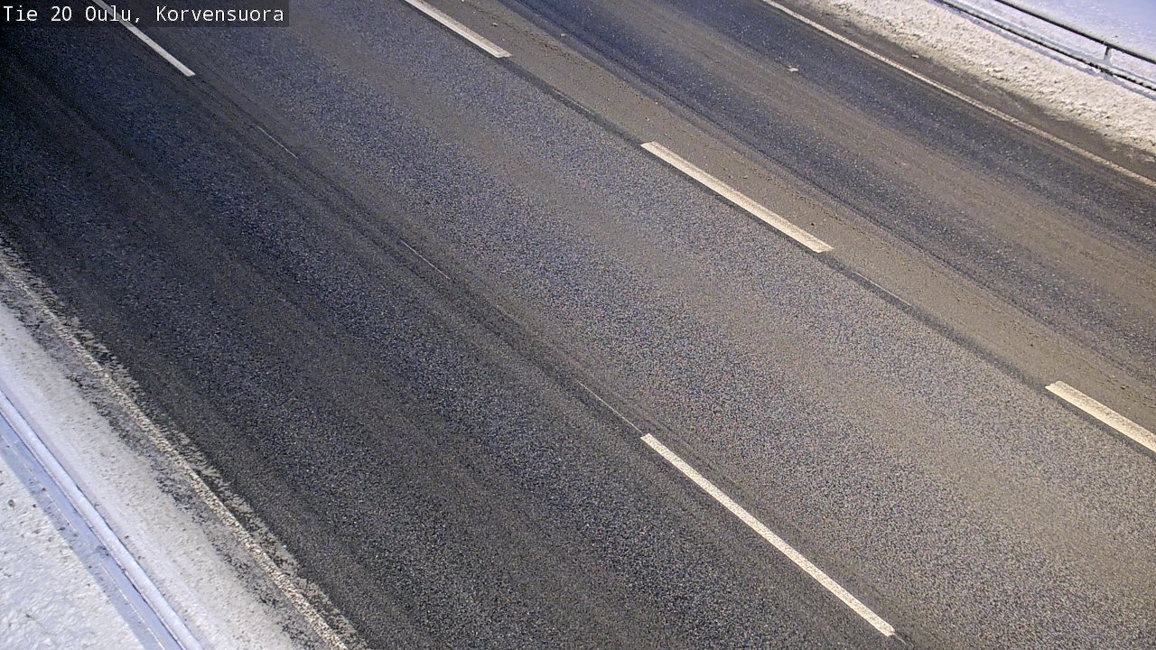 Weather Camera Image Väg 20 Uleåborg Korvensuora, Oulu, Pohjois-Pohjanmaa