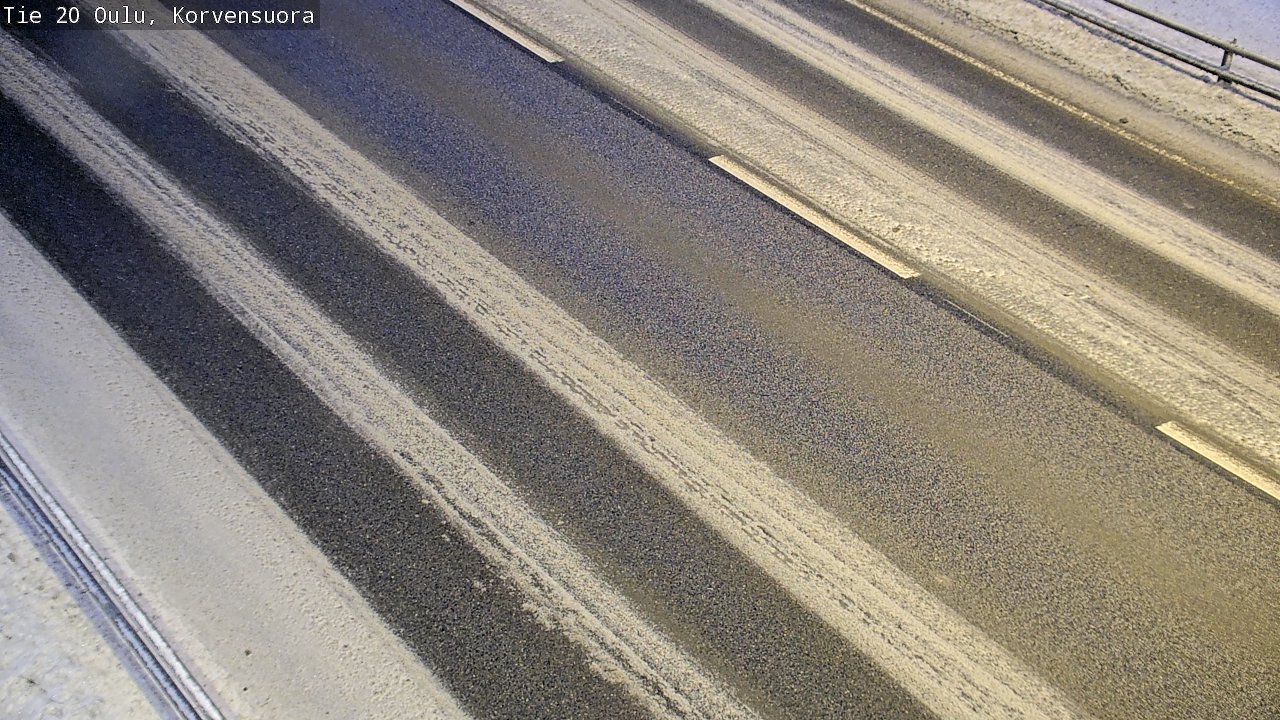 Weather Camera Image Road 20 Oulu Korvensuora, Oulu, Pohjois-Pohjanmaa