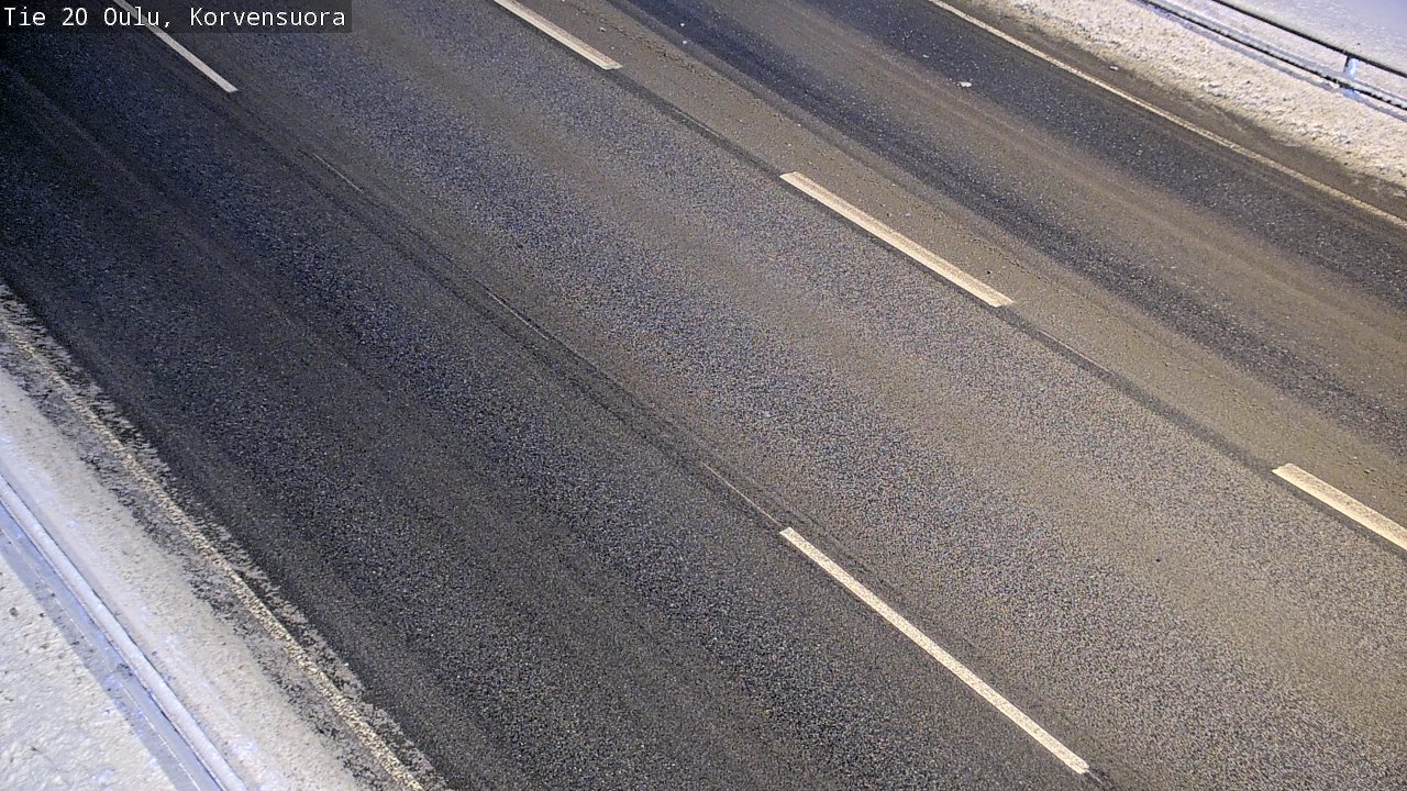 Weather Camera Image Väg 20 Uleåborg Korvensuora, Oulu, Pohjois-Pohjanmaa