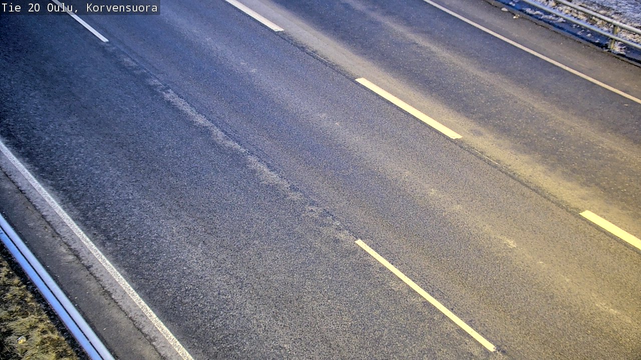 Weather Camera Image Väg 20 Uleåborg Korvensuora, Oulu, Pohjois-Pohjanmaa