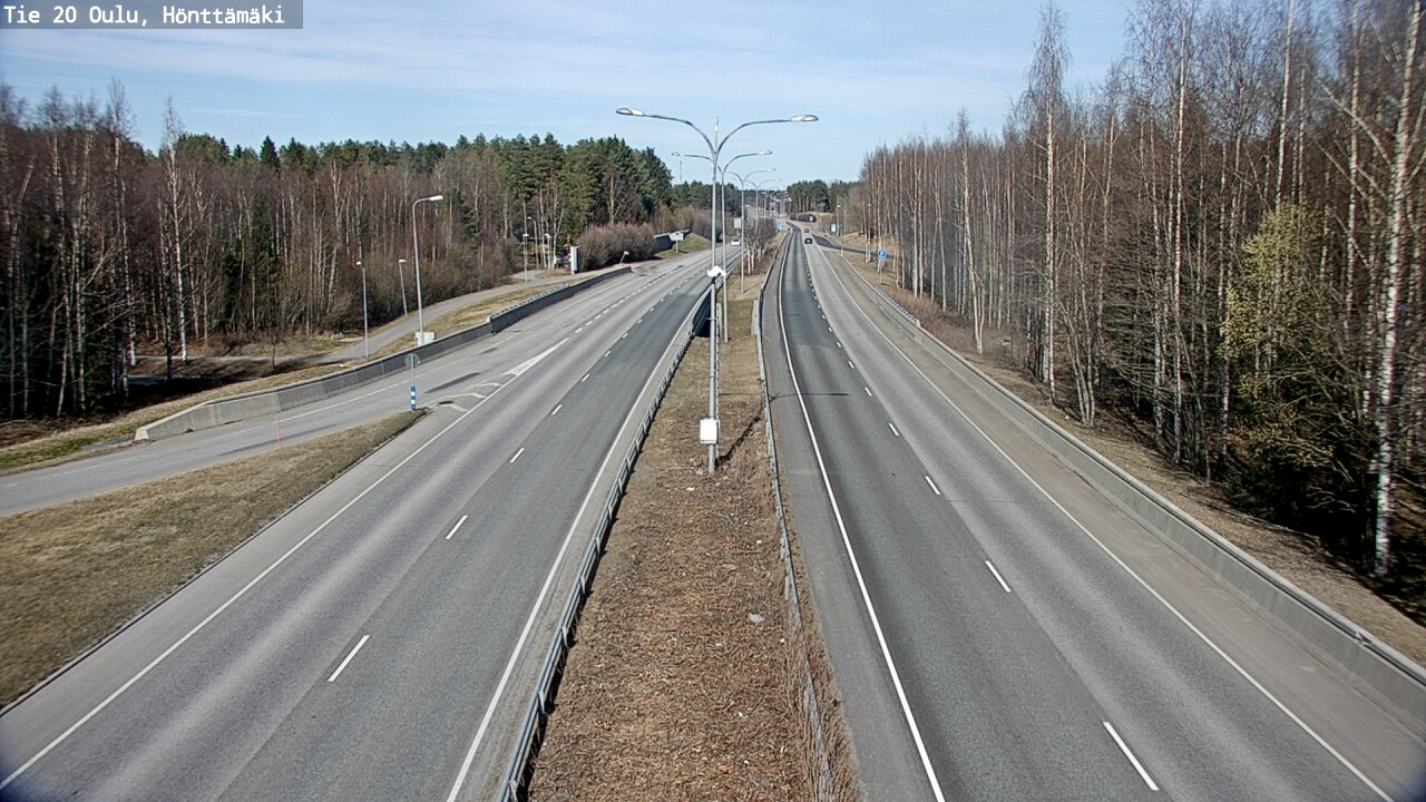 Weather Camera Image Road 20 Oulu, Hönttämäki, Oulu, Pohjois-Pohjanmaa