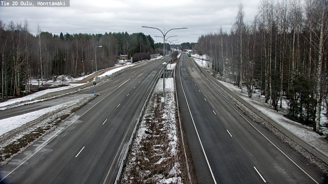 Weather Camera Image Väg 20 Oleåborg, Hönttämäki, Oulu, Pohjois-Pohjanmaa