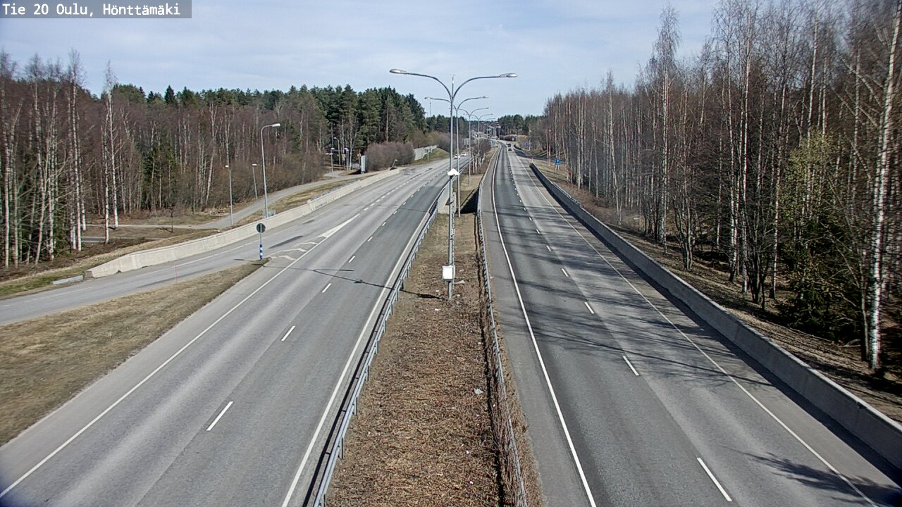 Weather Camera Image Road 20 Oulu, Hönttämäki, Oulu, Pohjois-Pohjanmaa