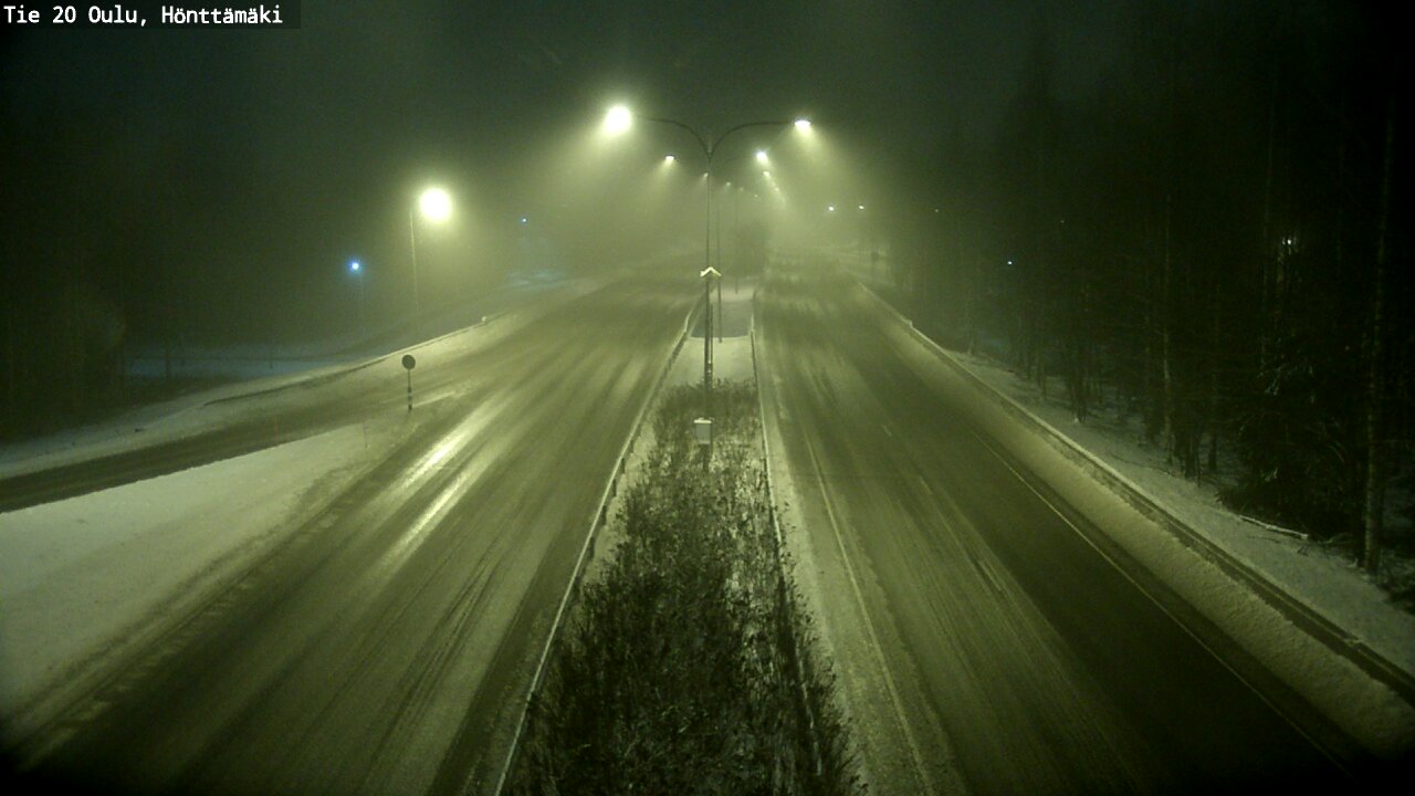 Weather Camera Image Väg 20 Oleåborg, Hönttämäki, Oulu, Pohjois-Pohjanmaa