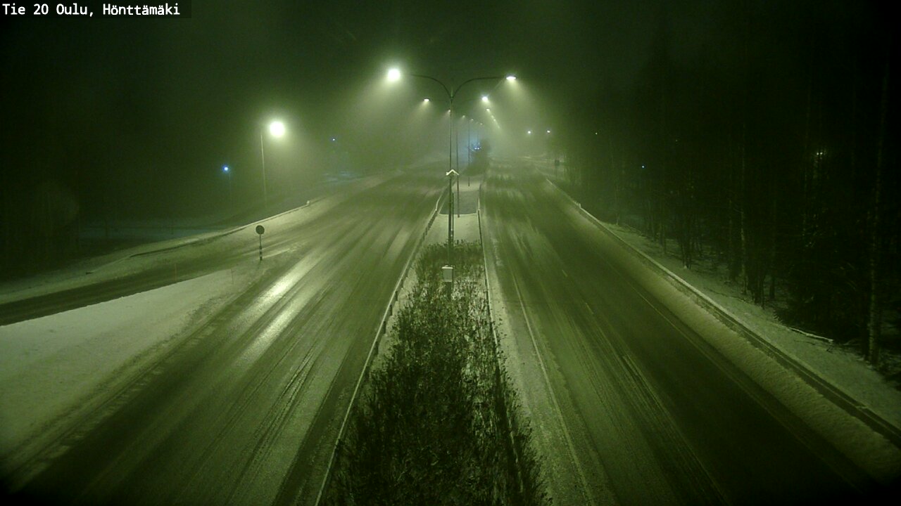 Weather Camera Image Väg 20 Oleåborg, Hönttämäki, Oulu, Pohjois-Pohjanmaa