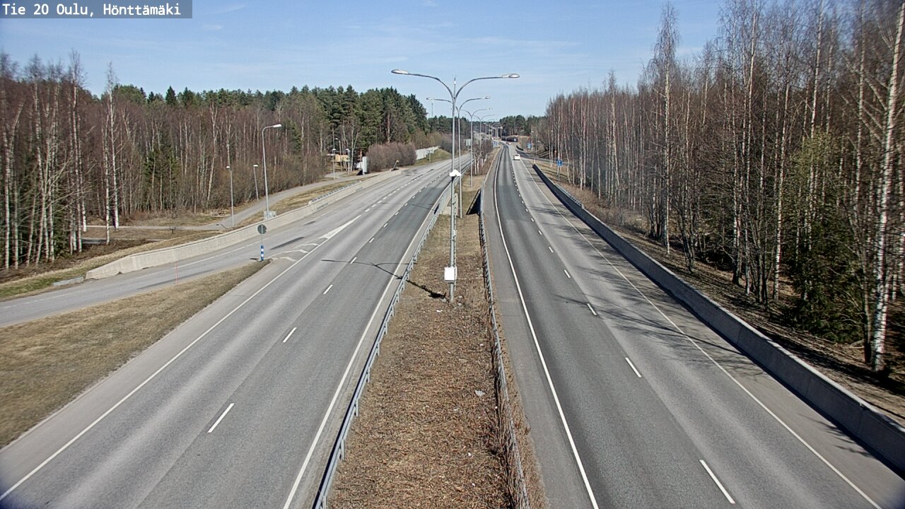 Weather Camera Image Road 20 Oulu, Hönttämäki, Oulu, Pohjois-Pohjanmaa