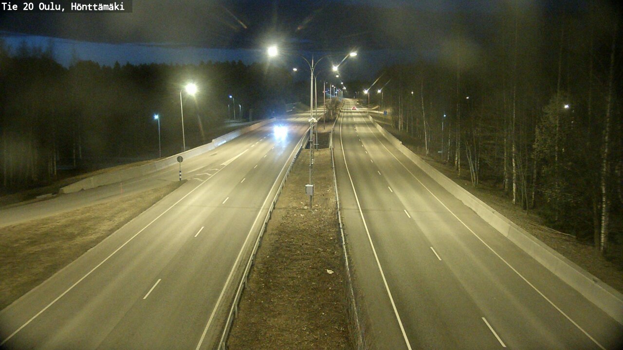 Weather Camera Image Road 20 Oulu, Hönttämäki, Oulu, Pohjois-Pohjanmaa