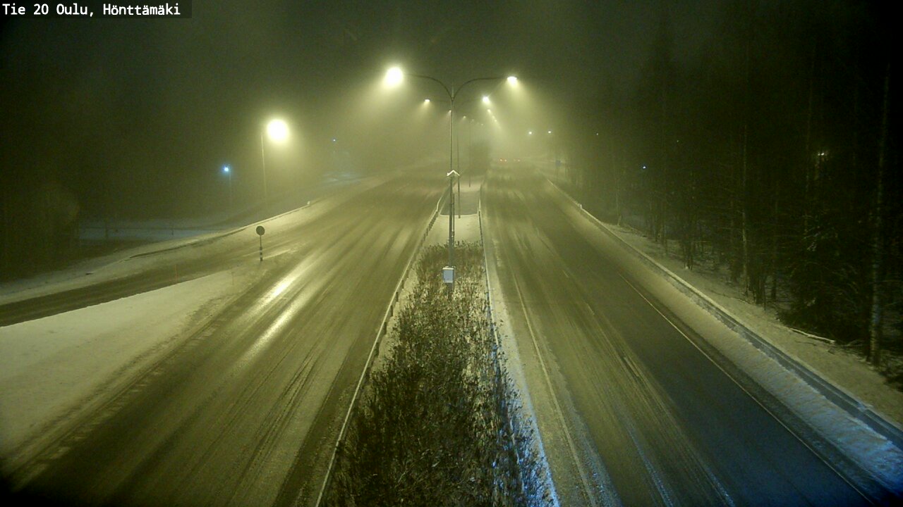 Weather Camera Image Väg 20 Oleåborg, Hönttämäki, Oulu, Pohjois-Pohjanmaa