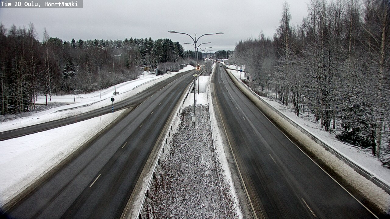 Weather Camera Image Väg 20 Oleåborg, Hönttämäki, Oulu, Pohjois-Pohjanmaa