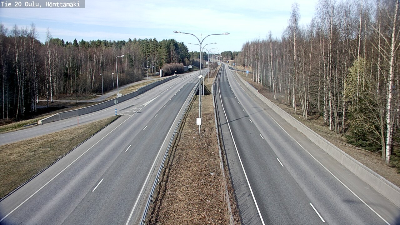 Weather Camera Image Road 20 Oulu, Hönttämäki, Oulu, Pohjois-Pohjanmaa