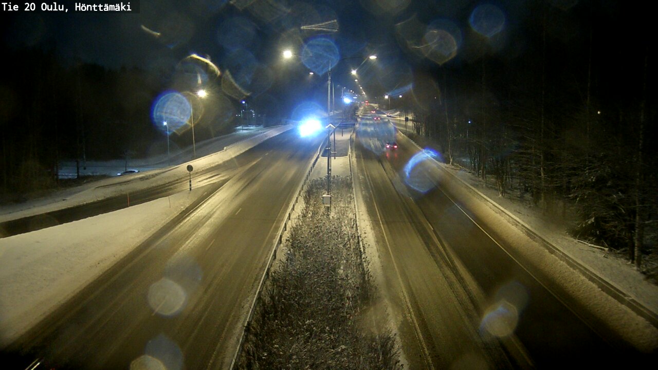 Weather Camera Image Väg 20 Oleåborg, Hönttämäki, Oulu, Pohjois-Pohjanmaa