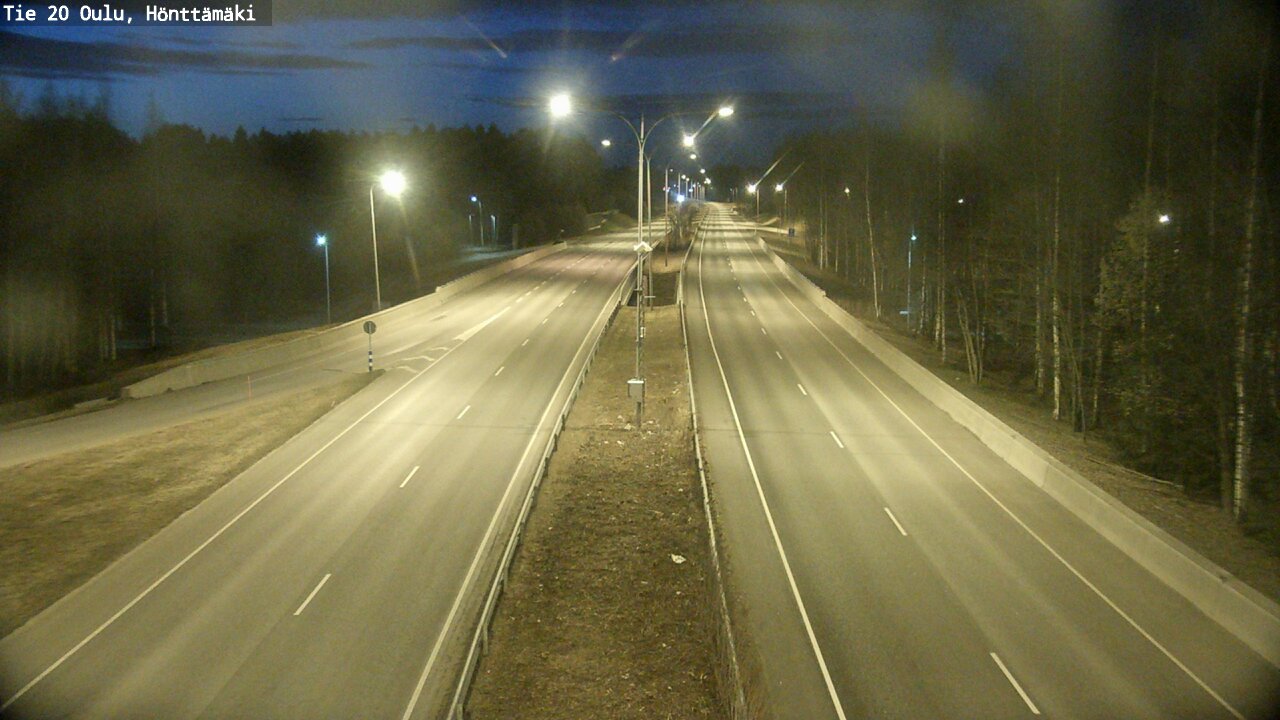 Weather Camera Image Road 20 Oulu, Hönttämäki, Oulu, Pohjois-Pohjanmaa