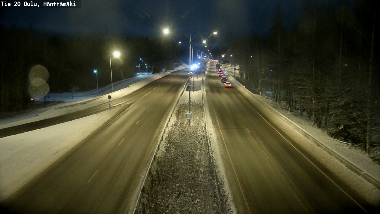 Weather Camera Image Väg 20 Oleåborg, Hönttämäki, Oulu, Pohjois-Pohjanmaa