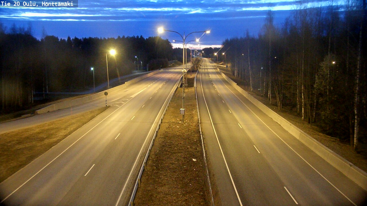 Weather Camera Image Road 20 Oulu, Hönttämäki, Oulu, Pohjois-Pohjanmaa