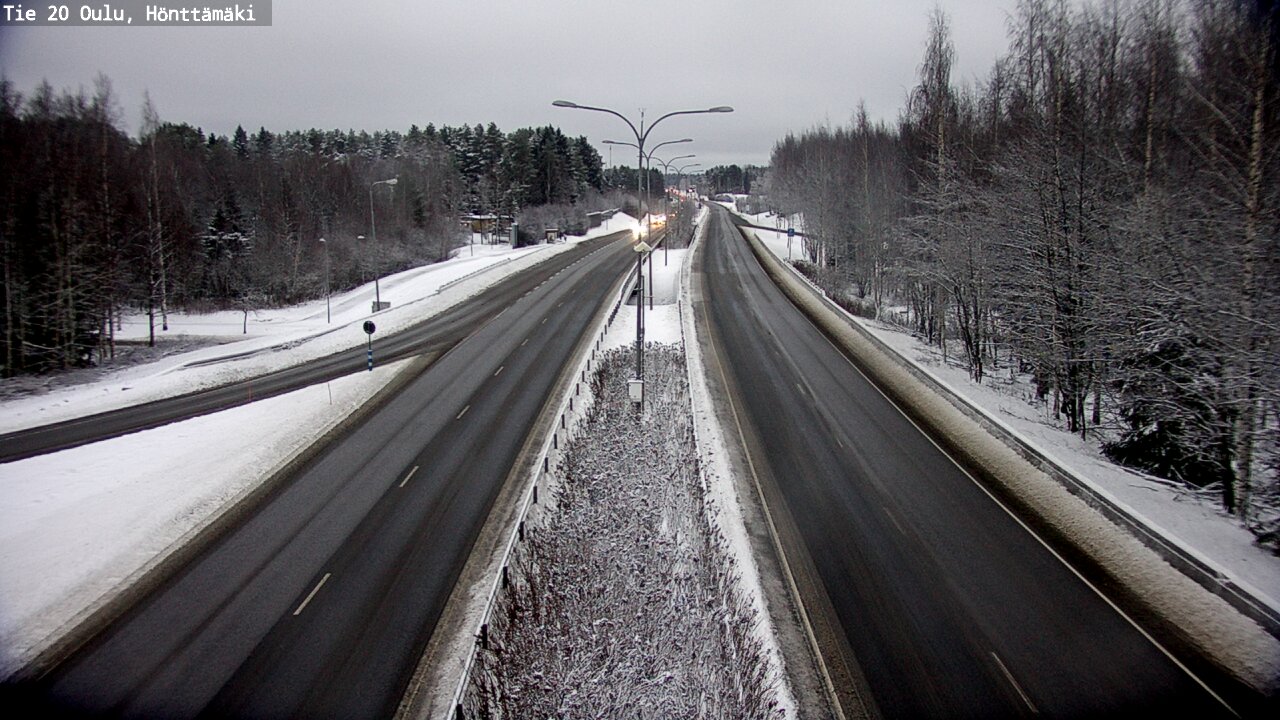 Weather Camera Image Väg 20 Oleåborg, Hönttämäki, Oulu, Pohjois-Pohjanmaa