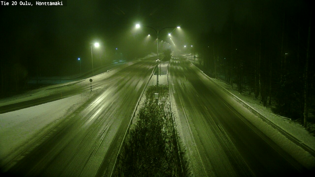 Weather Camera Image Väg 20 Oleåborg, Hönttämäki, Oulu, Pohjois-Pohjanmaa