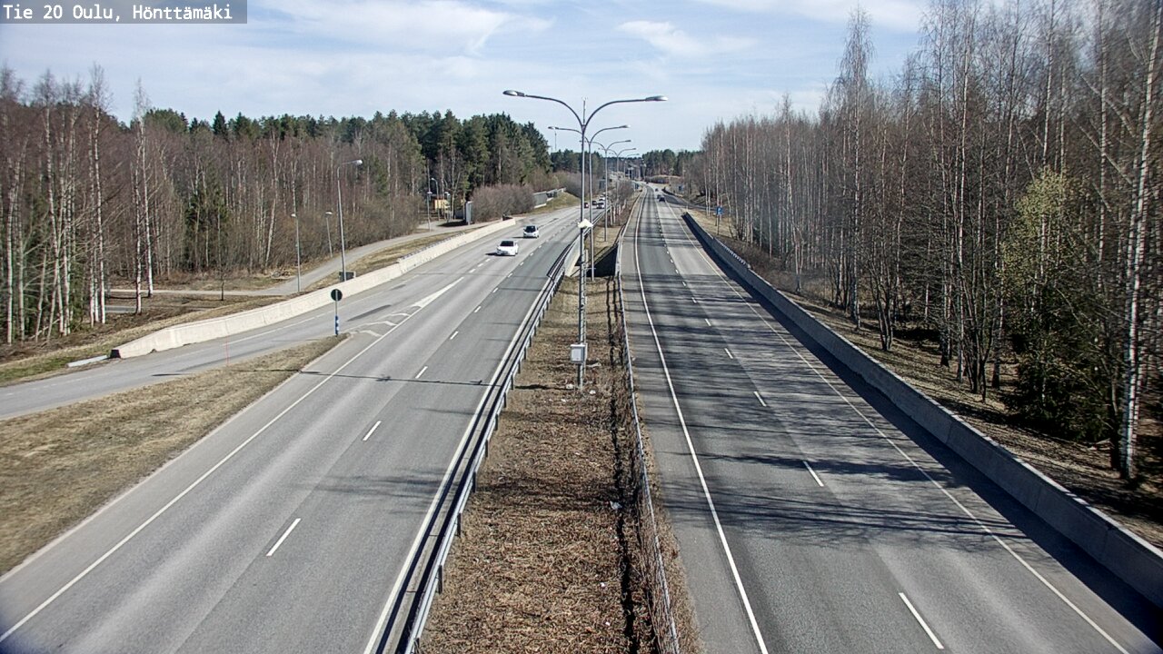 Weather Camera Image Road 20 Oulu, Hönttämäki, Oulu, Pohjois-Pohjanmaa