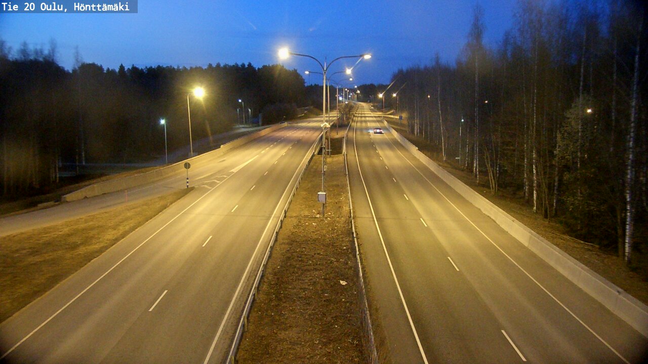 Weather Camera Image Road 20 Oulu, Hönttämäki, Oulu, Pohjois-Pohjanmaa