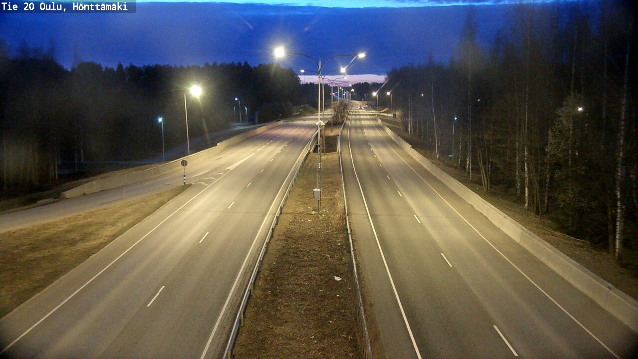 Weather Camera Image Road 20 Oulu, Hönttämäki, Oulu, Pohjois-Pohjanmaa