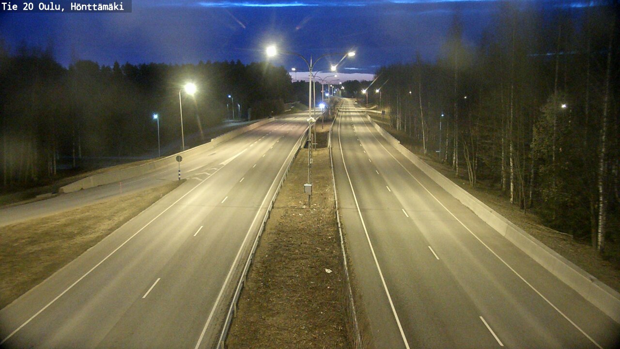 Weather Camera Image Road 20 Oulu, Hönttämäki, Oulu, Pohjois-Pohjanmaa