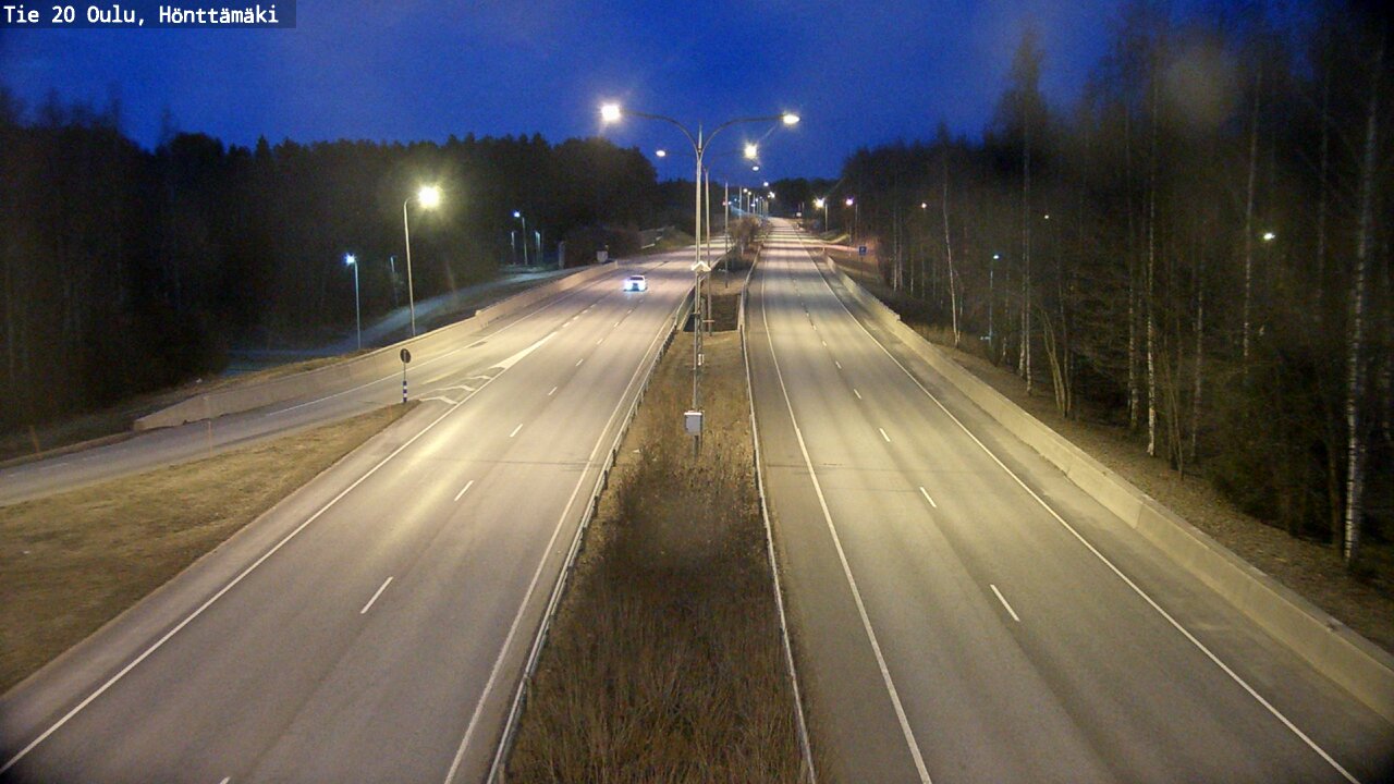 Weather Camera Image Väg 20 Oleåborg, Hönttämäki, Oulu, Pohjois-Pohjanmaa