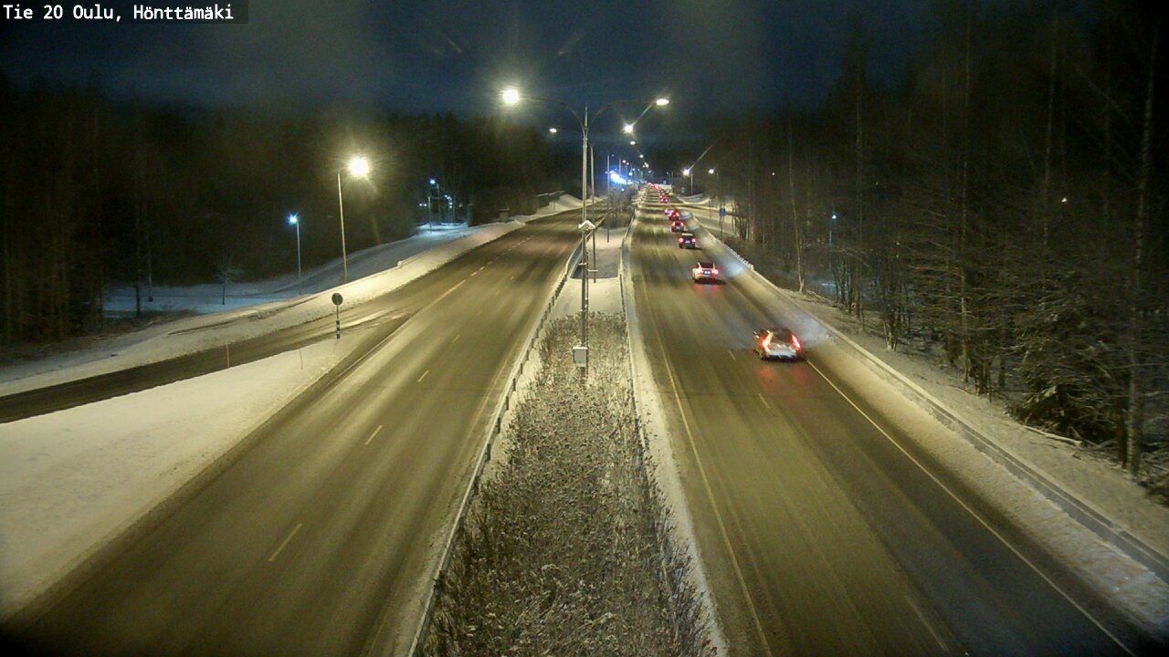 Weather Camera Image Väg 20 Oleåborg, Hönttämäki, Oulu, Pohjois-Pohjanmaa