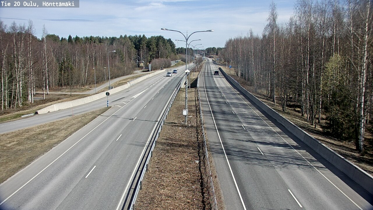 Weather Camera Image Road 20 Oulu, Hönttämäki, Oulu, Pohjois-Pohjanmaa