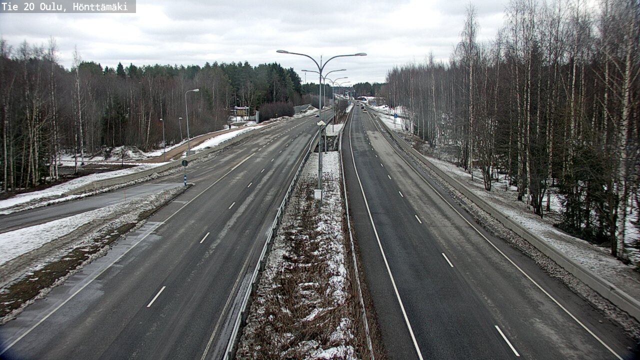 Weather Camera Image Road 20 Oulu, Hönttämäki, Oulu, Pohjois-Pohjanmaa