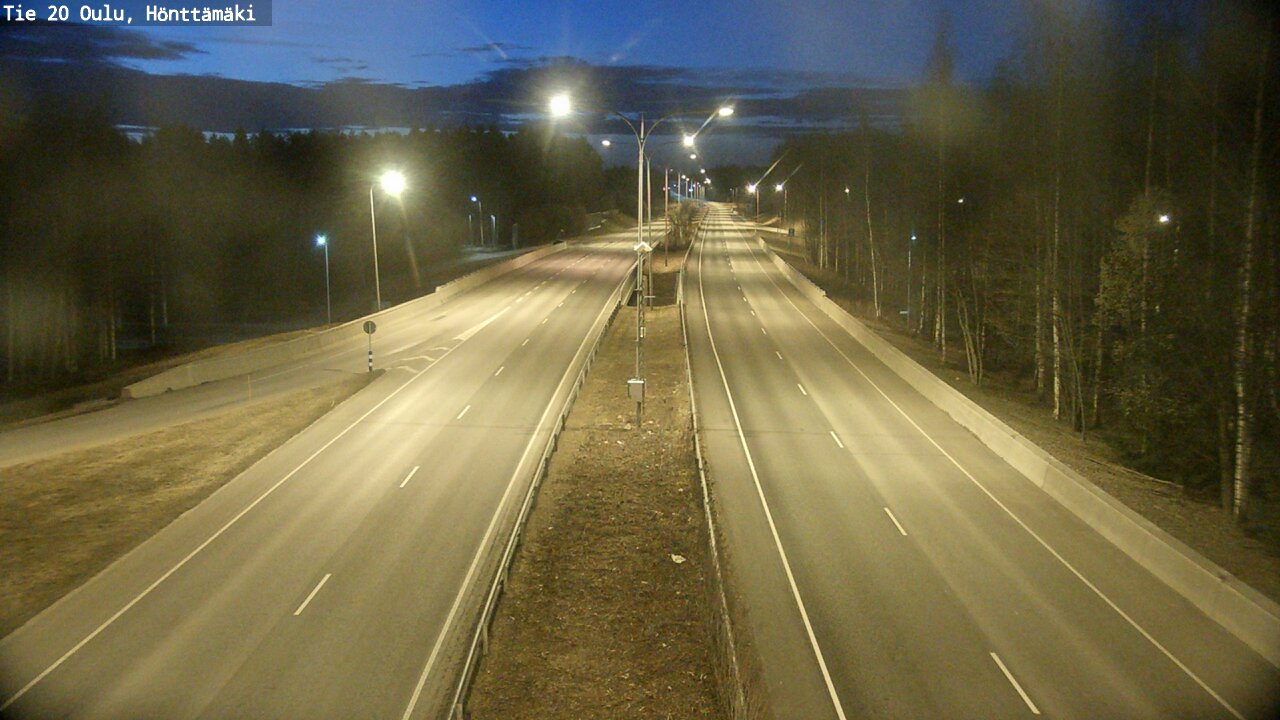 Weather Camera Image Road 20 Oulu, Hönttämäki, Oulu, Pohjois-Pohjanmaa