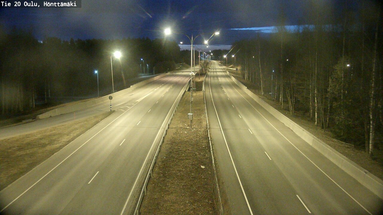 Weather Camera Image Road 20 Oulu, Hönttämäki, Oulu, Pohjois-Pohjanmaa